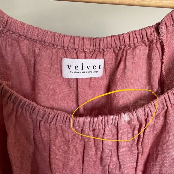 $248 New Pink Velvet by Graham & Spencer “Irina” Linen Dress Sz Small - Picture 10 of 11